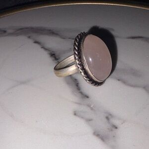 925 rose quartz Ring size 6.5